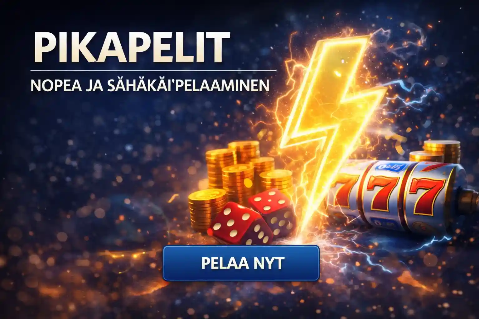 Pikapelit nopea pelaaminen kolikot salama efekti ja pikavoitot